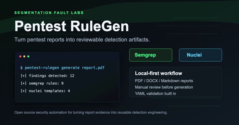 Pentest RuleGen interface preview